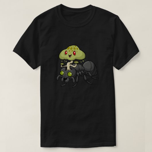 コルディセプスアリ装着 Tシャツ (デザイン正面)