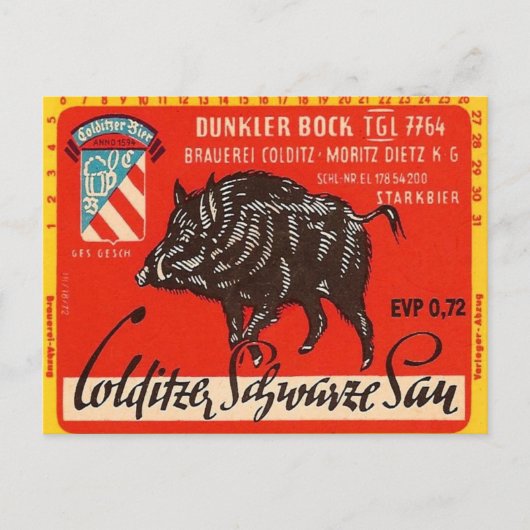コルディツァシュワルツェサウ ポストカード (正面)