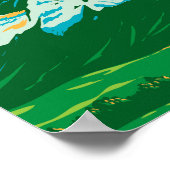 コルディレラブランカペルートラベルアートヴィンテージ ポスター (角)