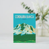 コルディレラブランカペルートラベルアートヴィンテージ ポストカード (スタンド正面)