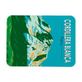 コルディレラブランカペルートラベルアートヴィンテージ マグネット (横)