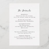 コルデリアモダン結婚の 箔招待状 (裏面)