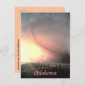 コルデル・オクラホマの近くの竜巻 インビテーションポストカード (正面/裏面)