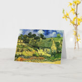 コルデヴィル村の苔屋根の小屋 ヴィンセント・ヴァン・ゴッホ カード (黄色い花)