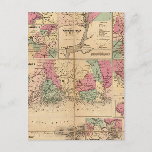 コルトンの米国の港の計画 ポストカード (正面)