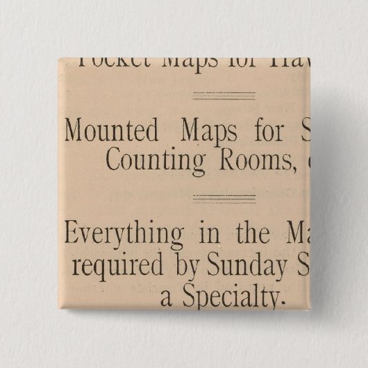 コルトンの米国の運転とホイーリングの地図 缶バッジ (正面)