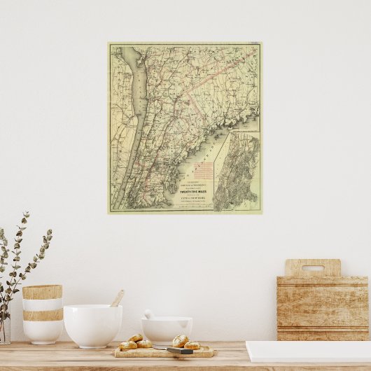 コルトンの米国の運転と運転の地図2 ポスター (キッチン)