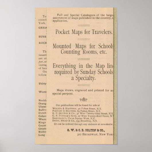 コルトンの米国の運転と運転の地図 ポスター (正面)