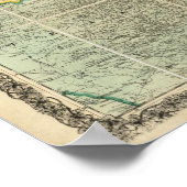 コルトンの鉄道と郡の地図、統一された州 ポスター (角)