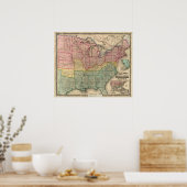 コルトンの鉄道と郡の地図、統一された州 ポスター (キッチン)