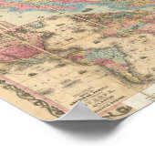 コルトンの鉄道・軍隊地図 ポスター (角)