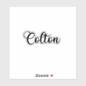 コルトン名 – 手書き書道 シール (シート)