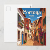 コルトーナの路地 イタリア ポストカード (正面/裏面)