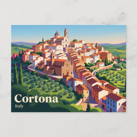 コルトーナ, トスカーナ州, イタリア ポストカード (正面)
