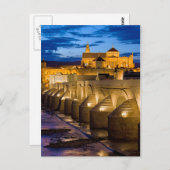 コルドバのグアダルキビル川のローマ橋 ポストカード (正面/裏面)