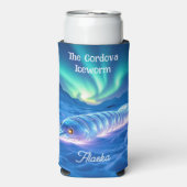 コルドバの氷虫 アラスカのお土産 ミニ記念品  スリム缶クーラー (Seltzer正面)