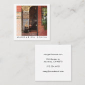 コルドバコートヤードフォトトラベルツーリズムSpain スクエア名刺 (正面/裏面)