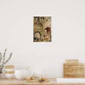 コルドバ祈:修道士はキリスト教の祭壇で ポスター (キッチン)