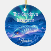コルドバ アイスワーム アラスカ 未確認生物 神話 クリスマス セラミックオーナメント (正面)