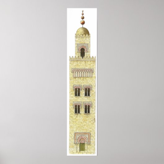コルドバ・スペインのモスク。10世紀ミナレット。 ポスター (正面)