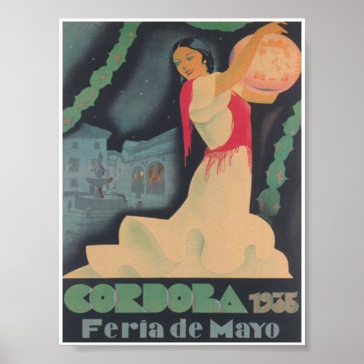 コルドバSpain Feria de Mayo Vintage旅行ポスター ポスター (正面)