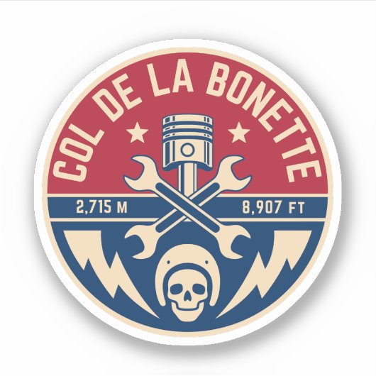 コルドラボネットアルプフランスのモトバイクツアー シール (正面)