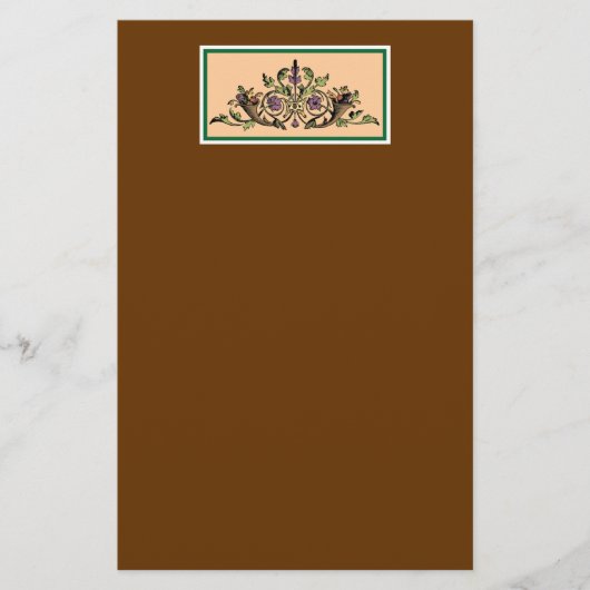 コルヌコピアのヴィンテージの感謝祭の文房具 便箋 (正面)