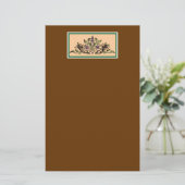 コルヌコピアのヴィンテージの感謝祭の文房具 便箋 (スタンド正面)