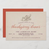 コルヌコピアクラシック感謝祭 招待状 (正面/裏面)