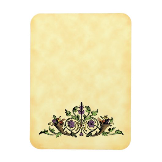 コルヌコピアハーベストヴィンテージアートフレキシマグネット マグネット (縦)