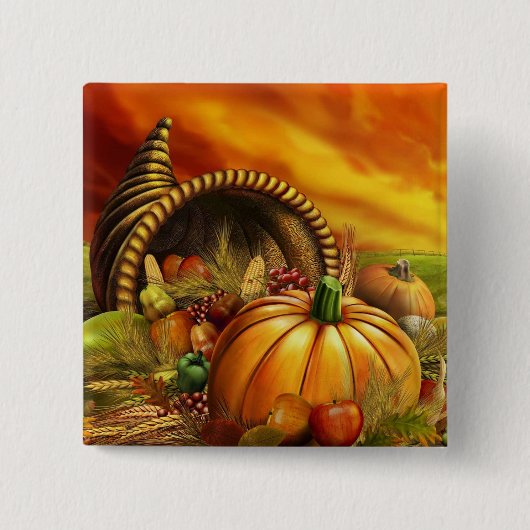 コルヌコピアボタン 缶バッジ (正面)