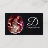 コルヌコピアモノグラムアンリケレッドブラック紙 名刺 (裏面)