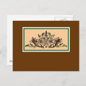 コルヌコピアヴィンテージ感謝祭アートハガキ シーズンポストカード (正面/裏面)