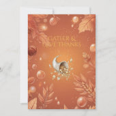 コルヌコピア収穫と暖かいオレンジ色の感謝祭 招待状 (正面)