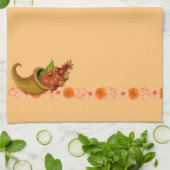 コルヌコピア感謝祭タオル キッチンタオル (折り畳み)