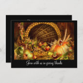 コルヌコピア感謝祭ディナーパーティー 招待状 (正面/裏面)