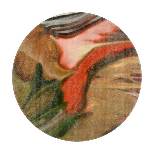 コルヌコピア抽象芸術アート カッティングボード (正面)