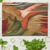 コルヌコピア抽象芸術アート キッチンタオル (折り畳み)