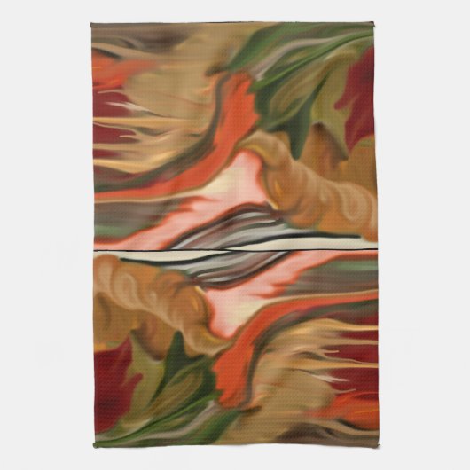 コルヌコピア抽象芸術アート キッチンタオル (縦)