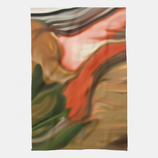 コルヌコピア抽象芸術アート キッチンタオル (縦)