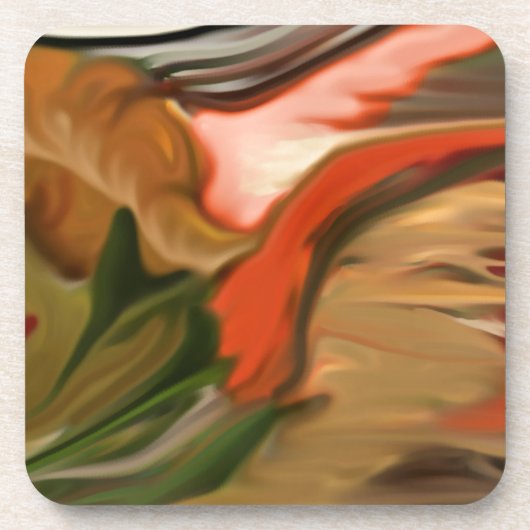コルヌコピア抽象芸術アート コースター (正面)