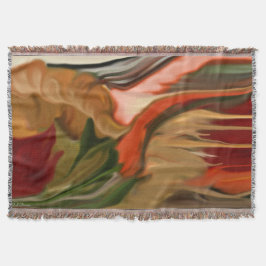 コルヌコピア抽象芸術アート スローブランケット