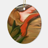 コルヌコピア抽象芸術アート セラミックオーナメント (左)