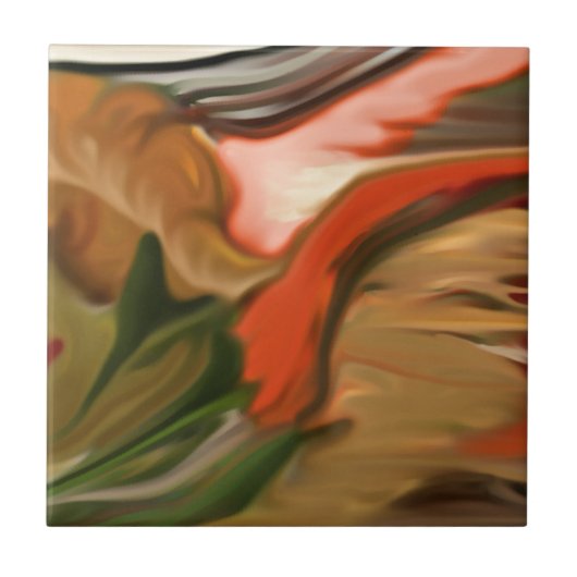 コルヌコピア抽象芸術アート タイル (正面)