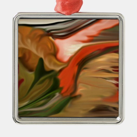 コルヌコピア抽象芸術アート メタルオーナメント (正面)