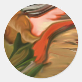 コルヌコピア抽象芸術アート ラウンドシール