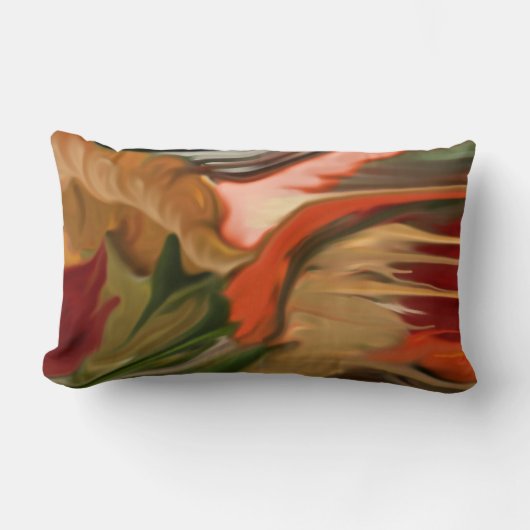 コルヌコピア抽象芸術アート ランバークッション (正面)