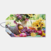 コルヌコピア秋の収穫料理人のテーブルありがとう ギフトタグ (裏面横)