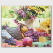 コルヌコピア秋ハーベストシェフテーブル ラッピングペーパー (フラット)