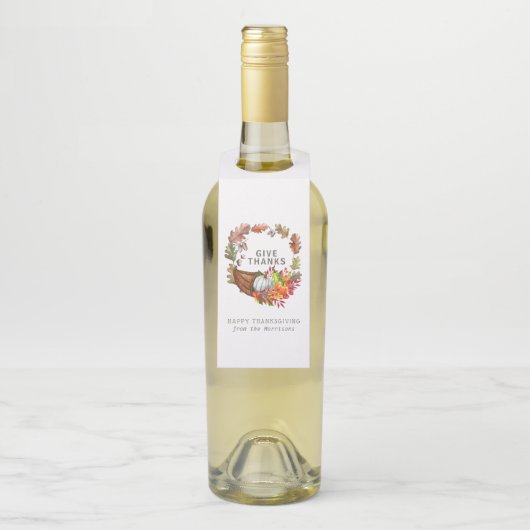 コルヌコピア秋ボタニカル感謝祭 ボトルネックタグ (ボトル)